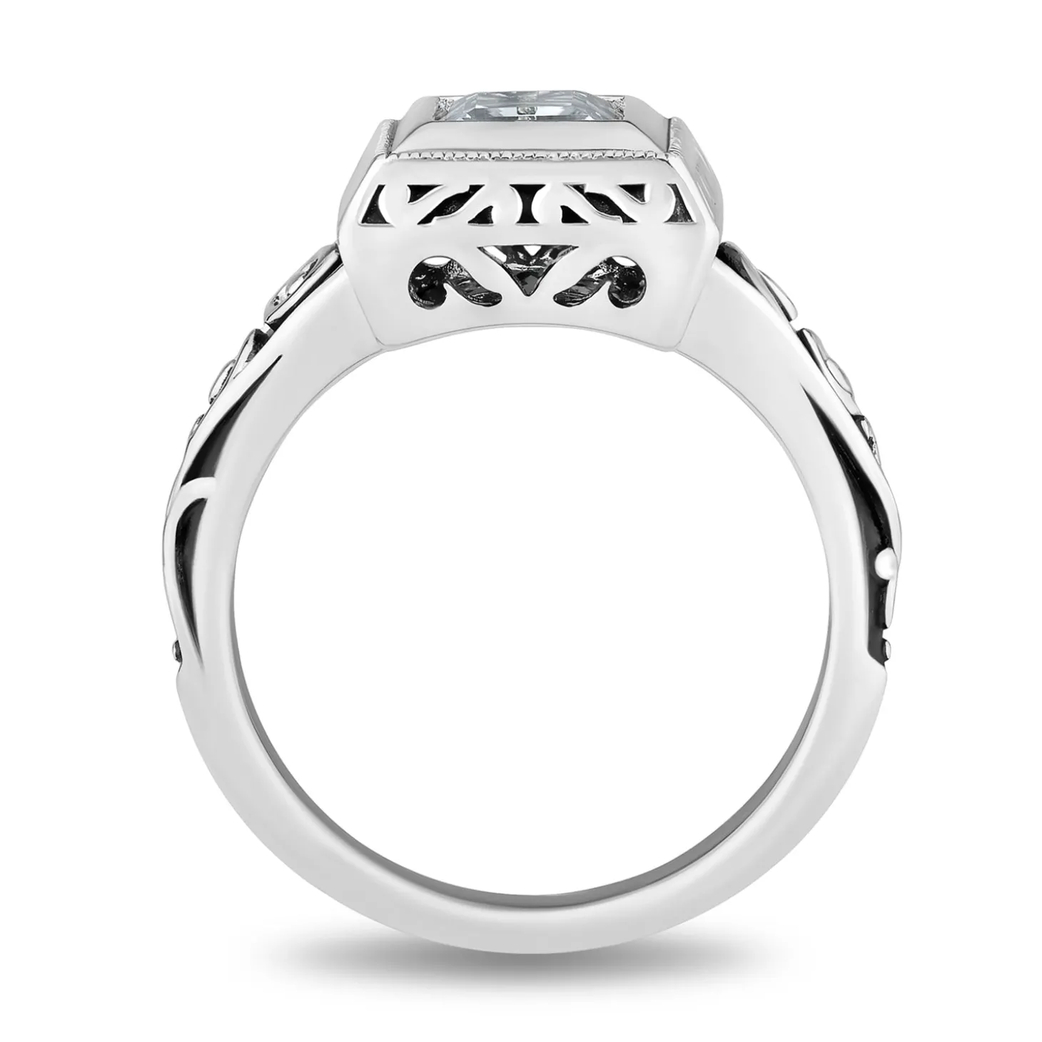 Enchanted Disney Fine Jewelry The Little Mermaid Live Action Replica Engagement Ring in 14K White Gold with Blue Topaz