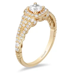 Enchanted Disney Fine Jewelry 14K Yellow Gold with 1 CTTW Rapunzel Engagement Ring