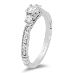 Enchanted Disney Fine Jewelry 14K White Gold With 1/2 CTTW Diamond Majestic Princess Engagement Ring
