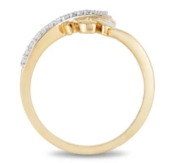 Enchanted Disney Fine Jewelry 14K Yellow Gold over Sterling Silver 1/10 CTTW Moana Ring