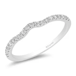 Enchanted Disney Fine Jewelry 14K White Gold with 3/4 CTTW Belle Rose Bridal Set