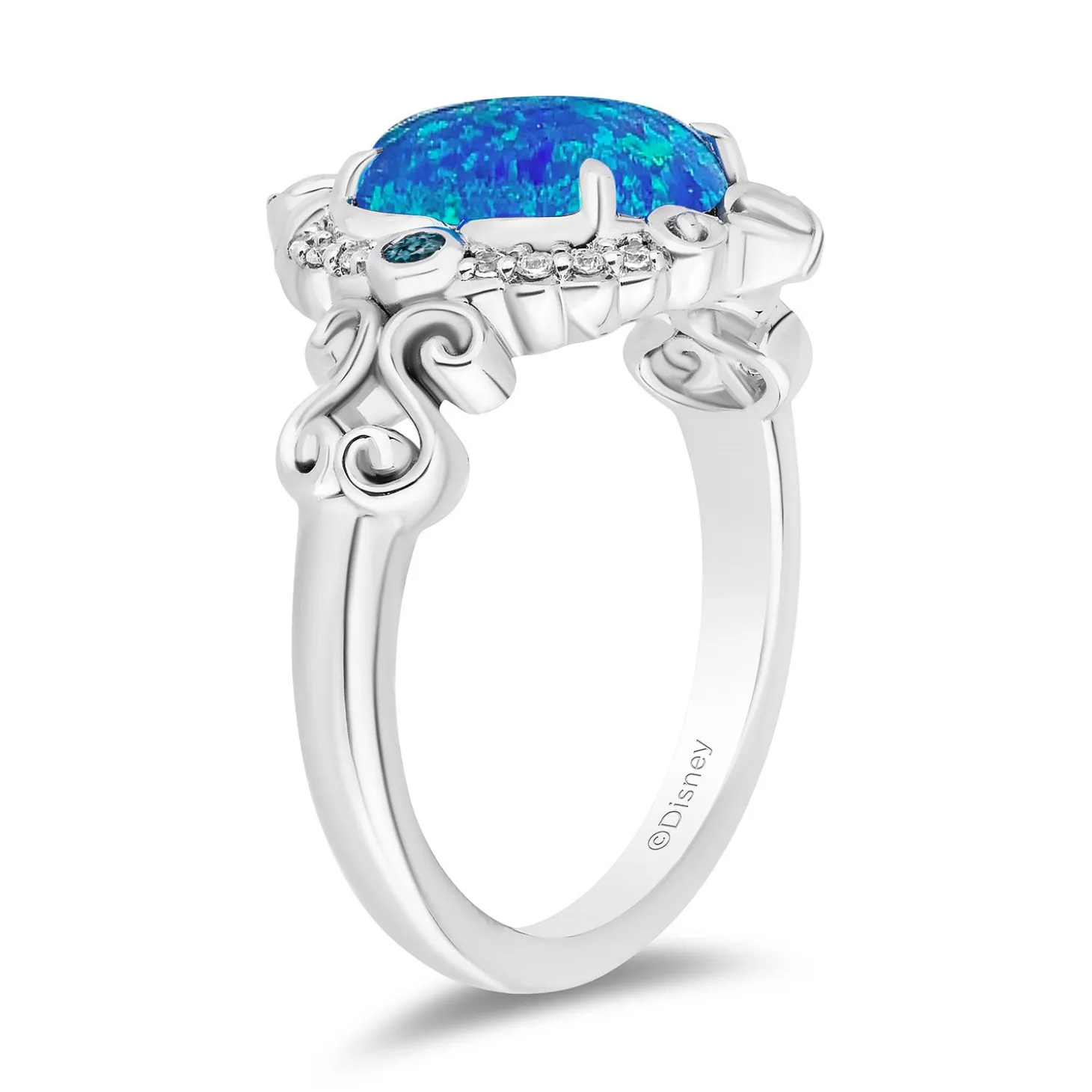 Enchanted Disney Fine Jewelry Sterling Silver with Dimond Accents Cinderella Ring