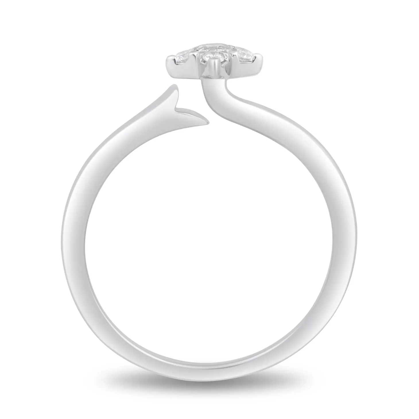 Enchanted Disney Fine Jewelry Sterling Silver with 1/6 CTTW Tinker Bell Promise Ring