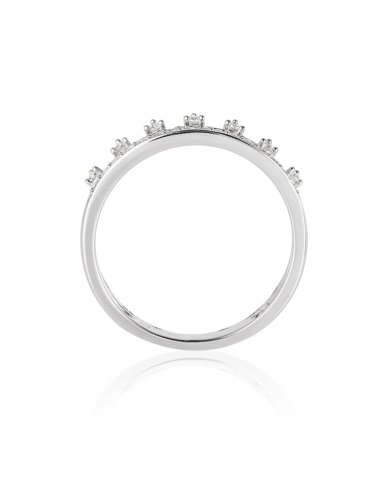 Enchanted Disney Fine Jewelry Sterling Silver 1/5 CTTW Disney Majestic Princess Crown Ring