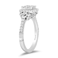 Enchanted Disney Fine Jewelry 14K White Gold with 1 CTTW Diamonds Cinderella Carriage Engagement Ring