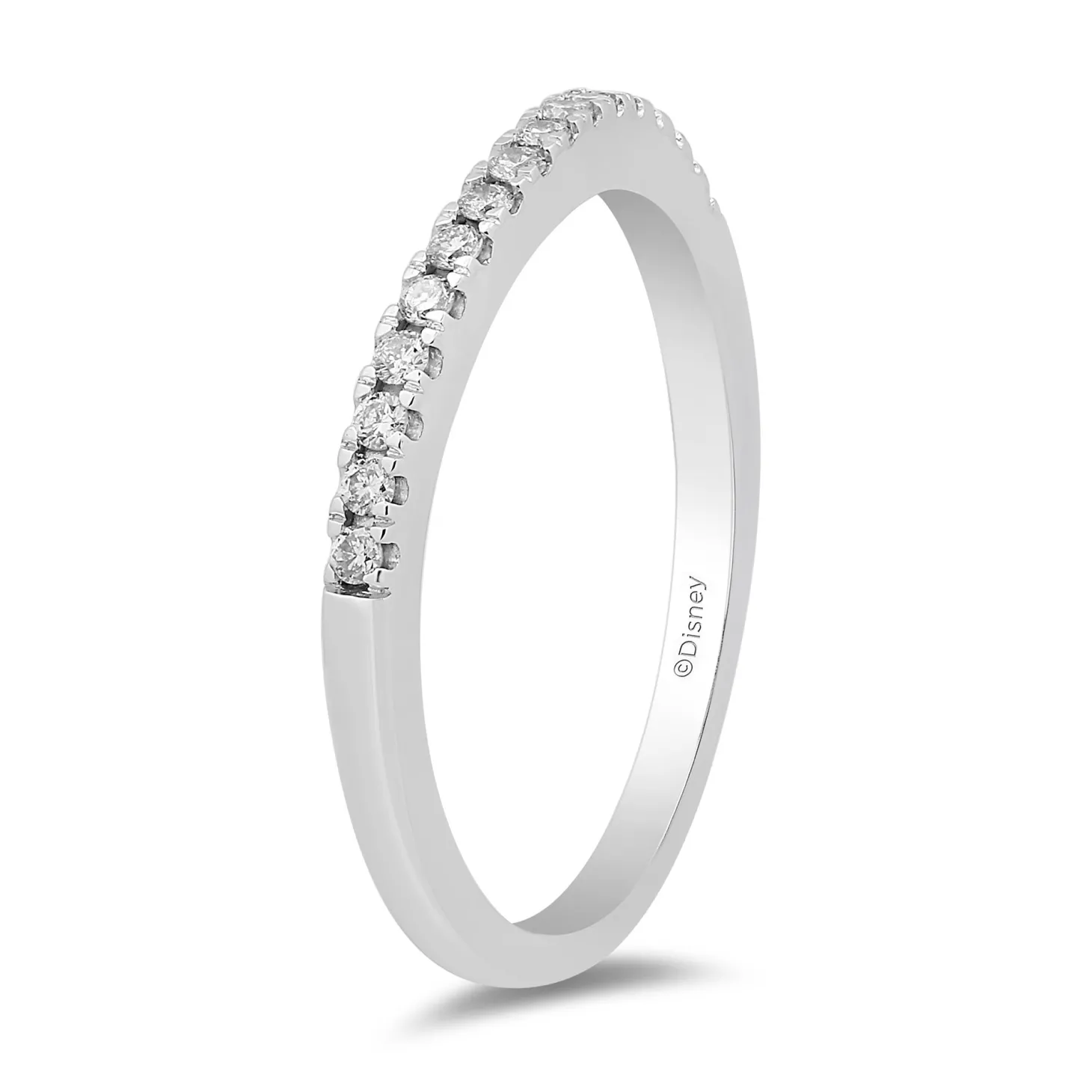 Enchanted Disney Fine Jewelry 10K White Gold 1/6 CTTW Ariel Wedding Ring