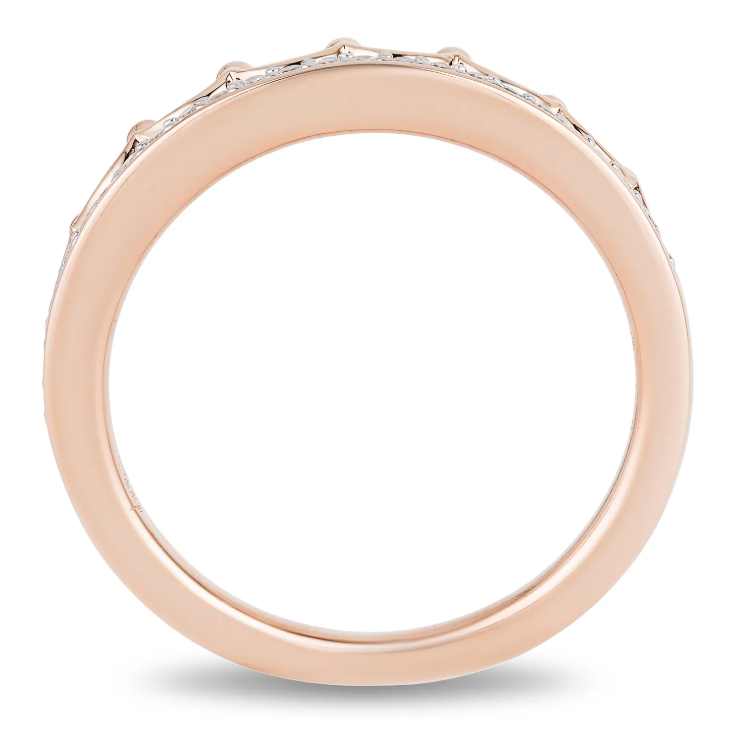 Enchanted Disney Fine Jewelry 10K Rose Gold 1/10 CTTW Diamond Majestic Princess Tiara Ring