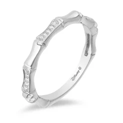 Enchanted Disney Fine Jewelry 10K White Gold 1/20 CTTW Diamond Mulan Fashion Ring