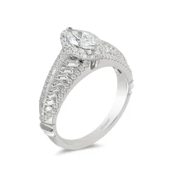 Enchanted Disney Fine Jewelry 14K White Gold 1 1/3 CTTW Pocahontas Engagement Ring