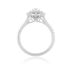Enchanted Disney Fine Jewelry 14K White Gold with 5/8 CTTW Diamond Elsa Engagement Ring