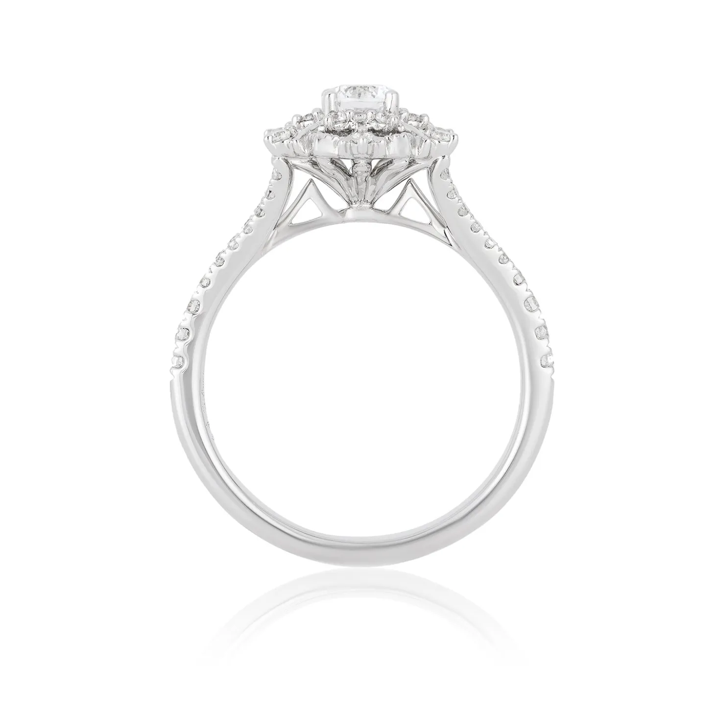 Enchanted Disney Fine Jewelry 14K White Gold with 5/8 CTTW Diamond Elsa Engagement Ring
