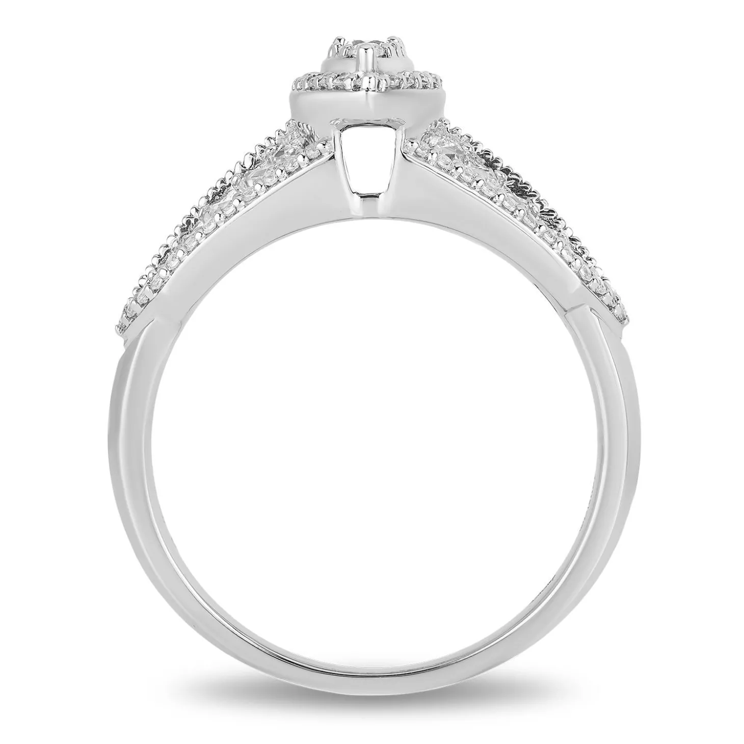 Enchanted Disney Fine Jewelry 14K White Gold With 1/2 CTTW Diamond Pocahontas Engagement Ring