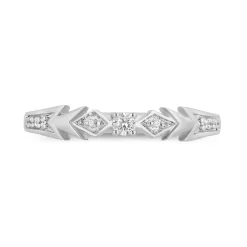 Enchanted Disney Fine Jewelry Sterling Silver and 10K Rose Gold With 1/5 CTTW Diamond Elsa and Anna Duo Stack Ring