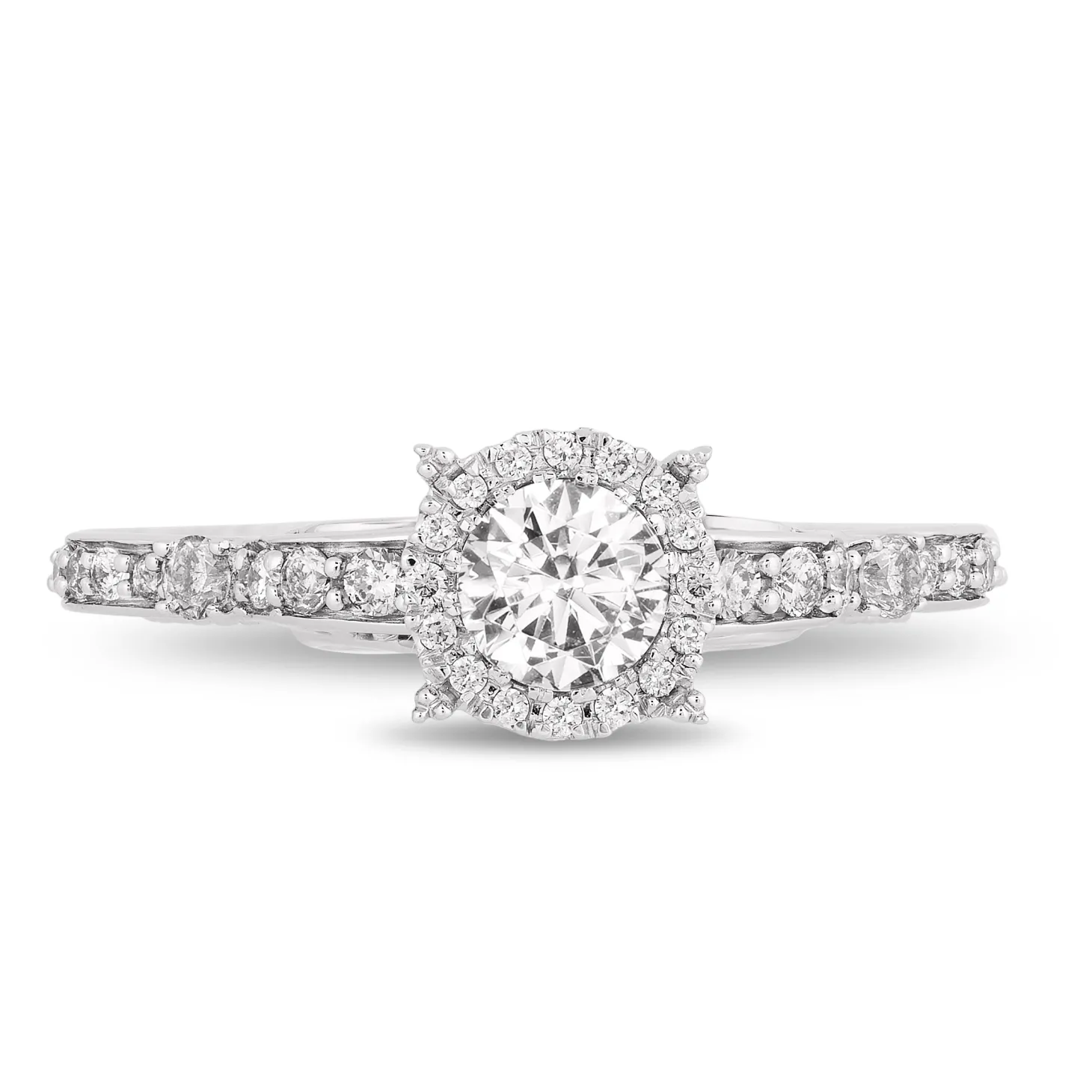 Enchanted Disney Fine Jewelry 14K White Gold And Yellow Gold with 1 1/10 CTTW Cinderella Bridal Set