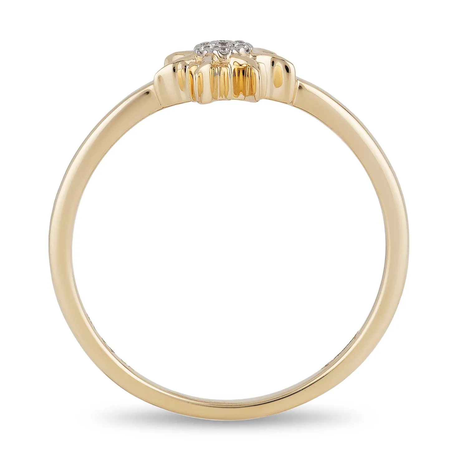 Enchanted Disney Fine Jewelry 10K Yellow Gold with Diamond Accent Rapunzel Sun Ring