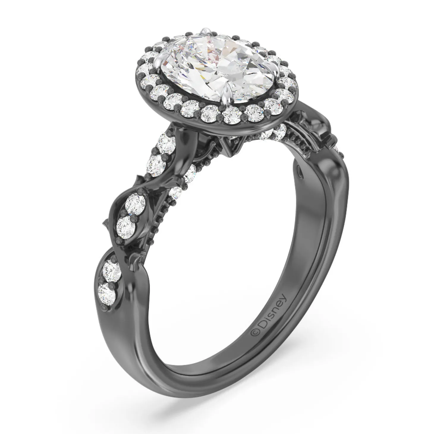 Enchanted Star Lab Grown Diamond 14K Gold Maleficent Halo Engagement Ring