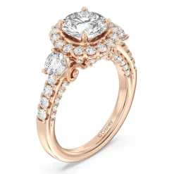 Enchanted Star Lab Grown Diamond 14K Gold Cinderella Side Stone Engagement Ring