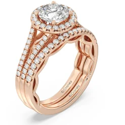 Enchanted Star Lab Grown Diamond 14K Gold Cinderella Engagement Ring Set