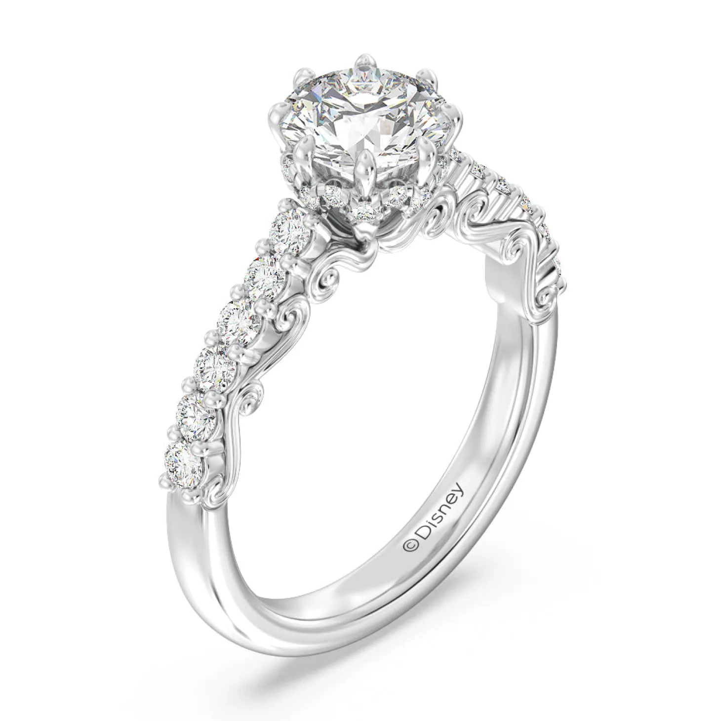 Enchanted Star Lab Grown Diamond 14K Gold Cinderella Filigree Engagement Ring