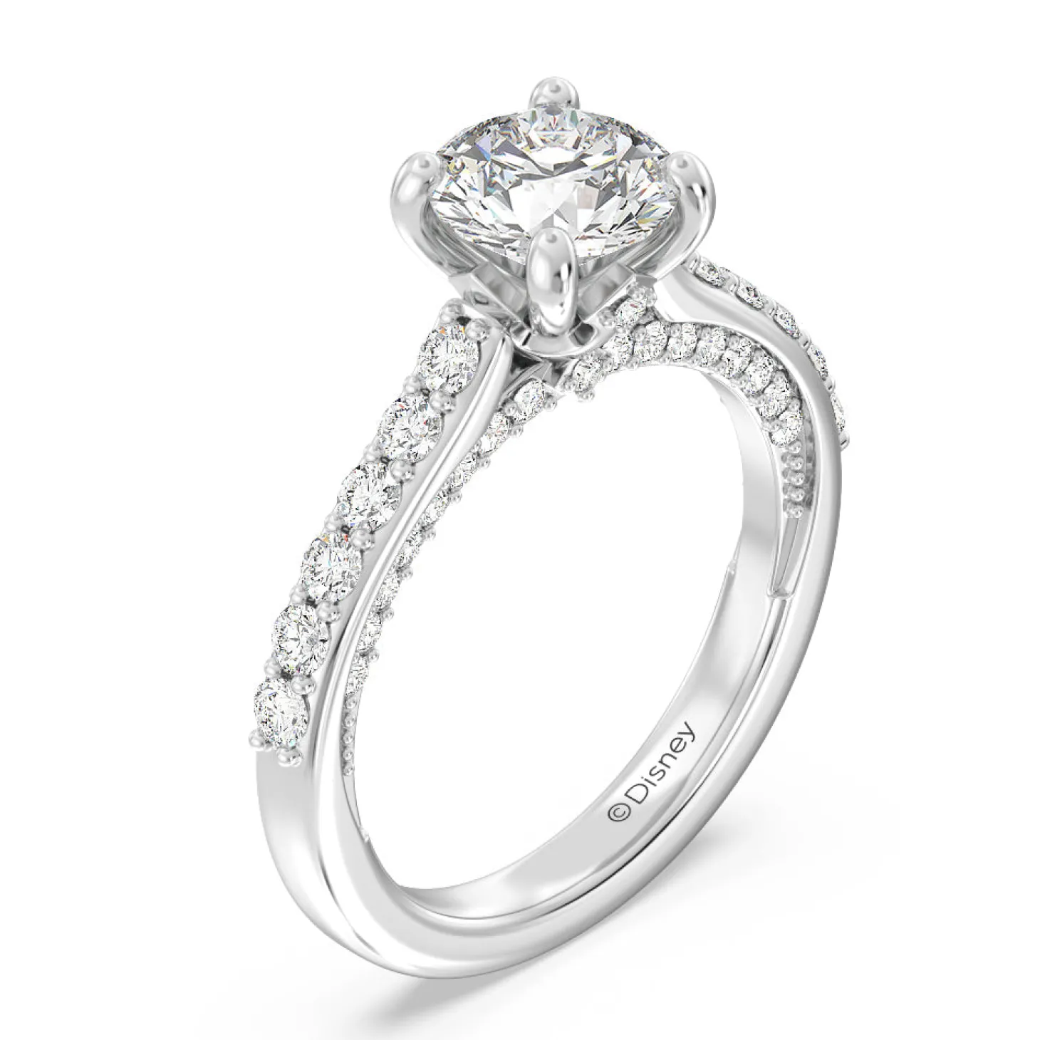 Enchanted Star Lab Grown Diamond 14K Gold Aurora Engagement Ring with Hidden Accent Details