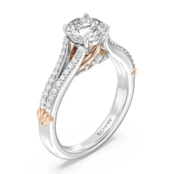 Enchanted Star Lab Grown Diamond 14K Gold Ariel Mermaid Fin Engagement Ring