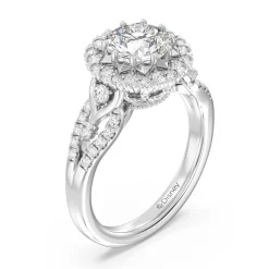 Enchanted Star Lab Grown Diamond 14K Gold Majestic Princess Halo Engagement Ring