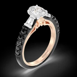 Enchanted Star Lab Grown Diamond 14K Gold Evil Queen Two Tone Engagement Ring