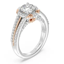 Enchanted Star Lab Grown Diamond 14K Gold Belle Halo Engagement Ring