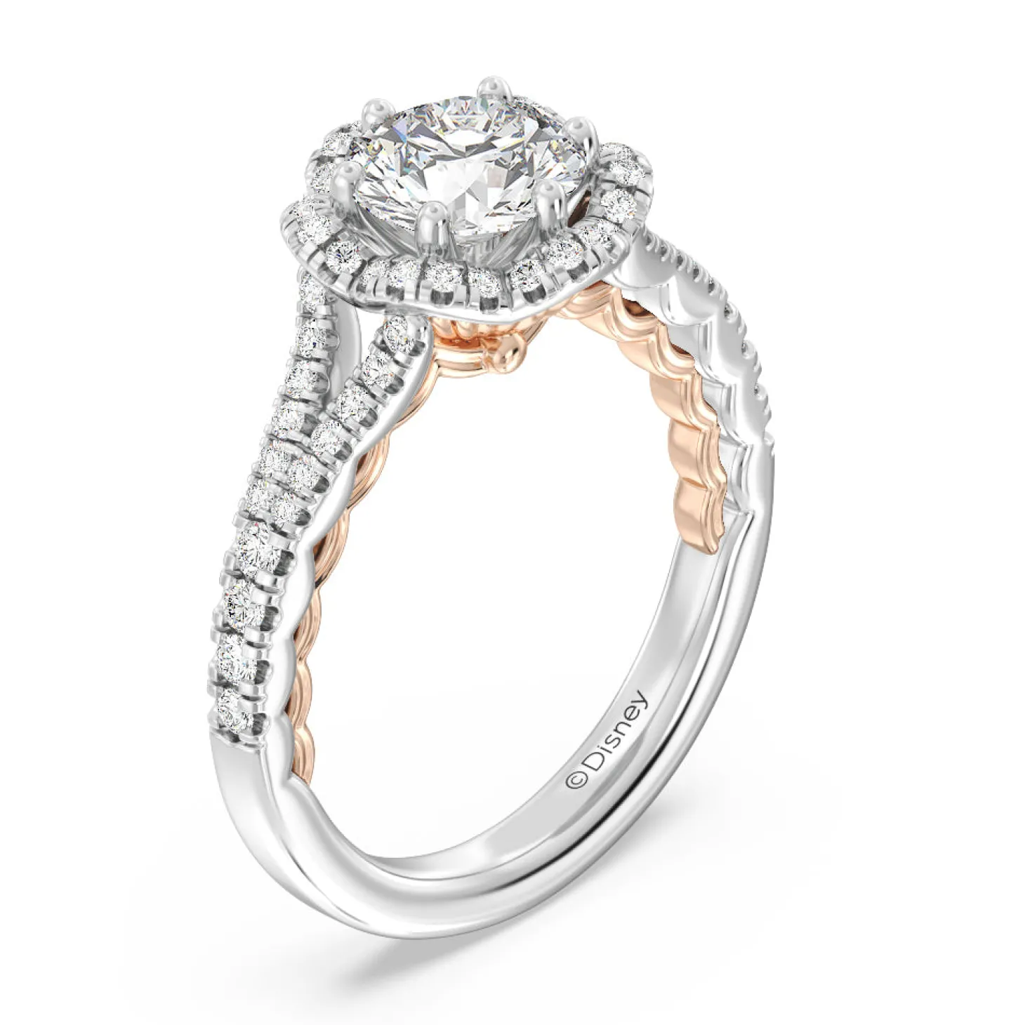 Enchanted Star Lab Grown Diamond 14K Gold Ariel Halo Engagement Ring