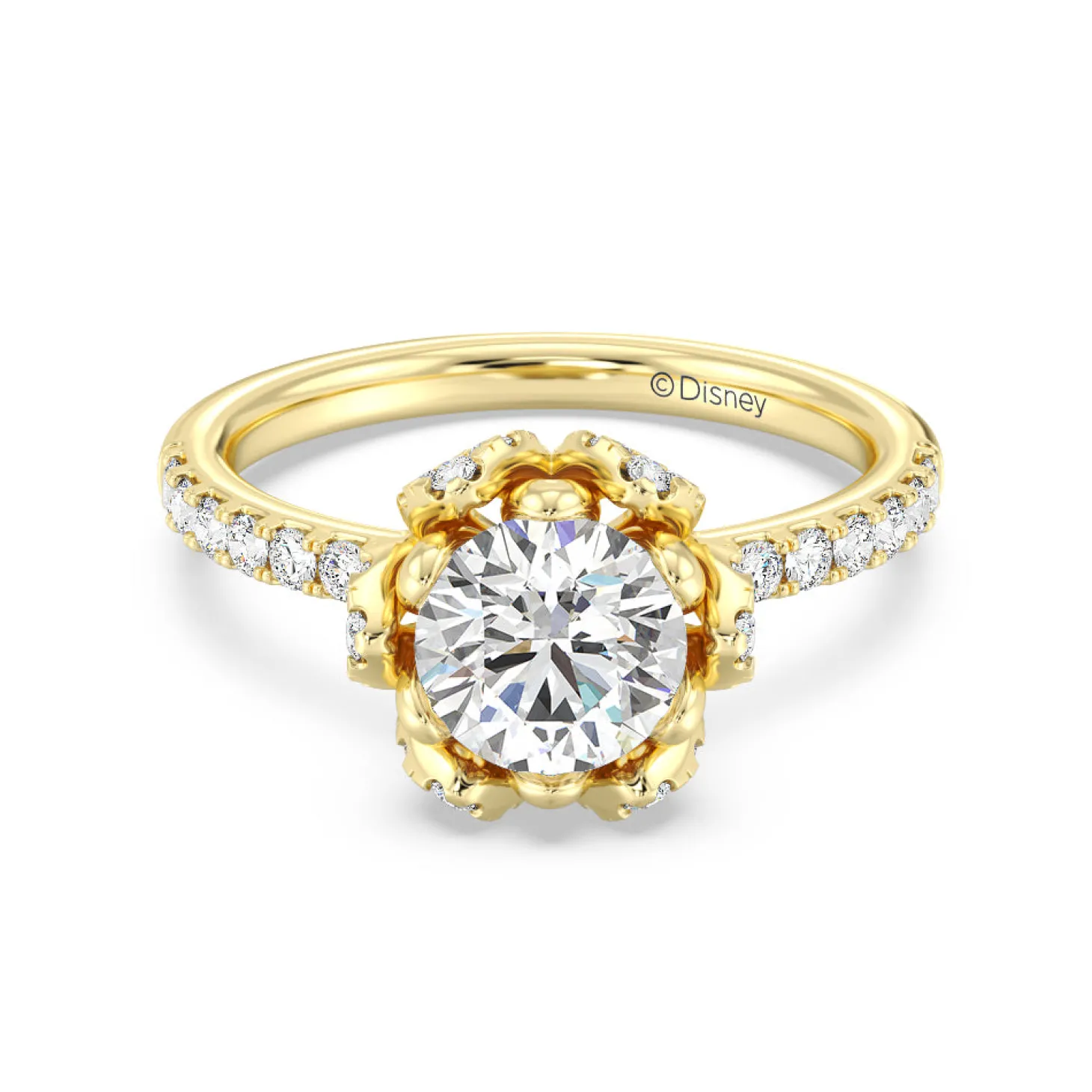 Enchanted Star Lab Grown Diamond 14K Gold Tiana Water Lily Engagement Ring