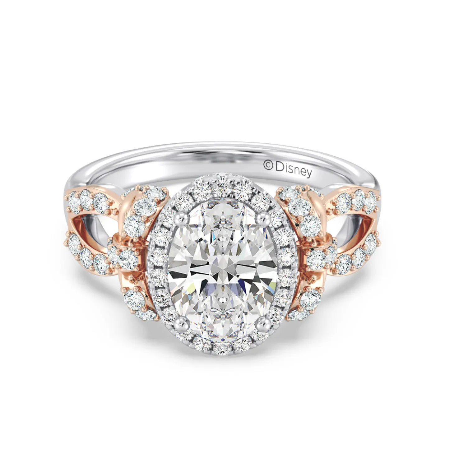 Enchanted Star Lab Grown Diamond 14K Gold Snow White Halo Engagement Ring