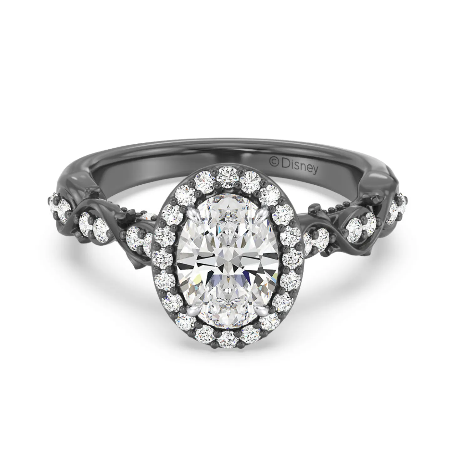 Enchanted Star Lab Grown Diamond 14K Gold Maleficent Halo Engagement Ring