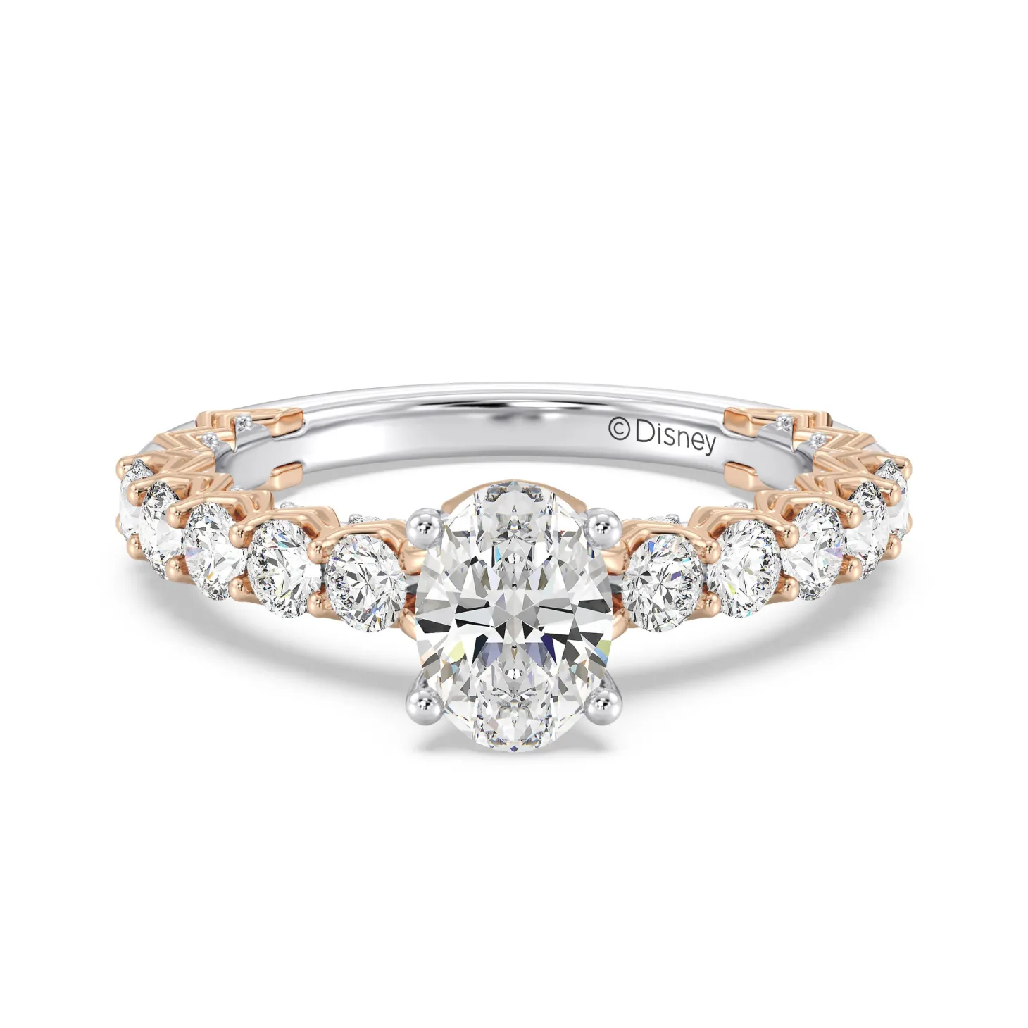 Enchanted Star Lab Grown Diamond 14K Gold Sleeping Beauty 65th Anniversary Celebration Aurora Engagement Ring