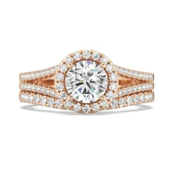 Enchanted Star Lab Grown Diamond 14K Gold Cinderella Engagement Ring Set