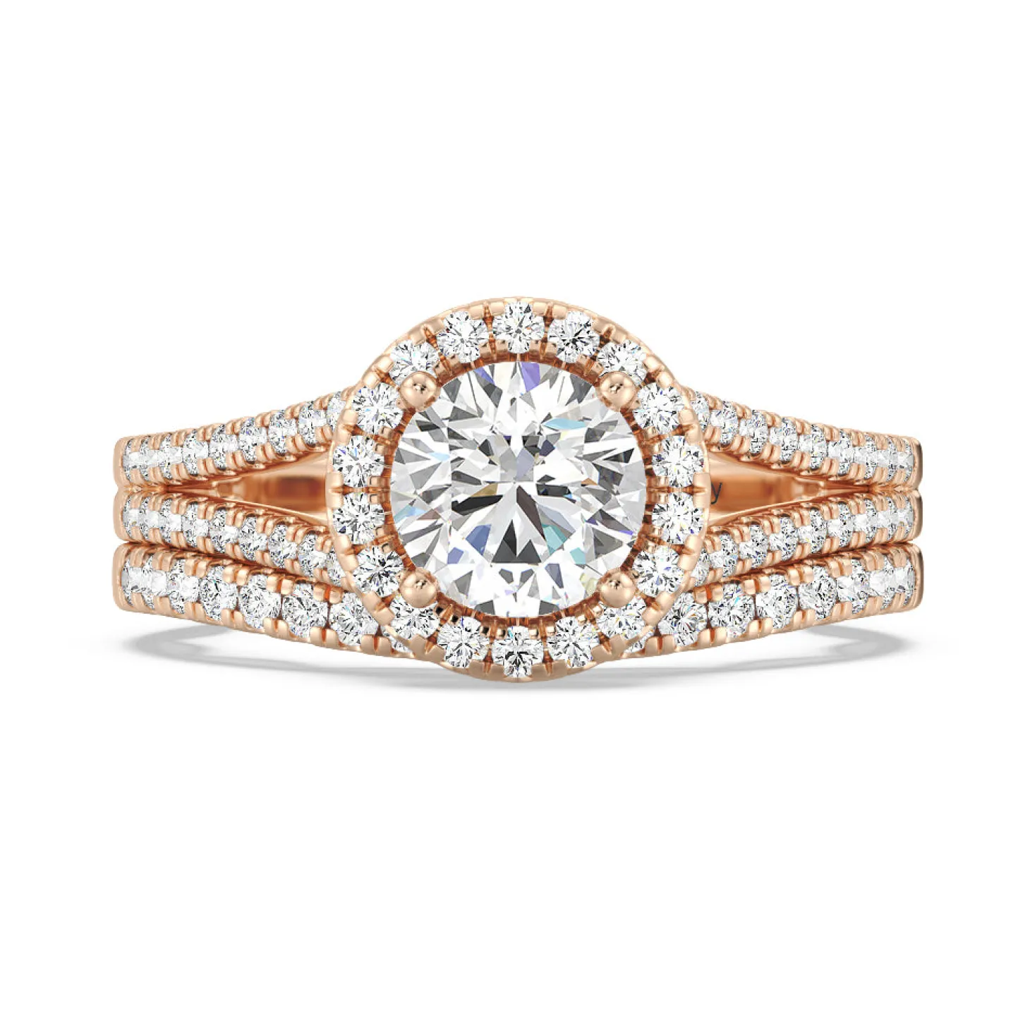 Enchanted Star Lab Grown Diamond 14K Gold Cinderella Engagement Ring Set