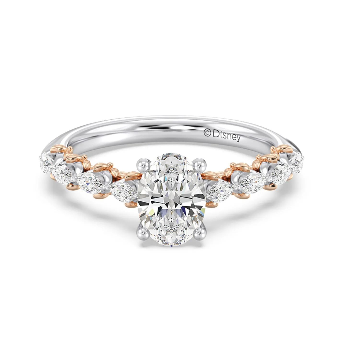 Enchanted Star Lab Grown Diamond 14K Gold Rapunzel Magic Flower Engagement Ring