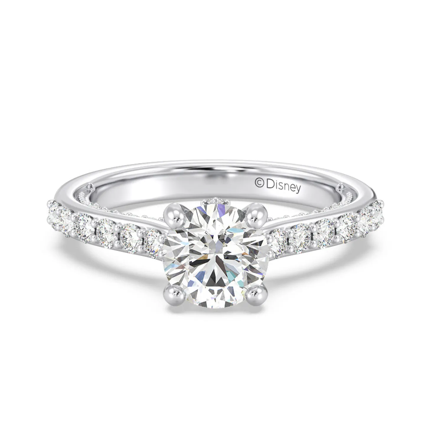 Enchanted Star Lab Grown Diamond 14K Gold Aurora Engagement Ring with Hidden Accent Details