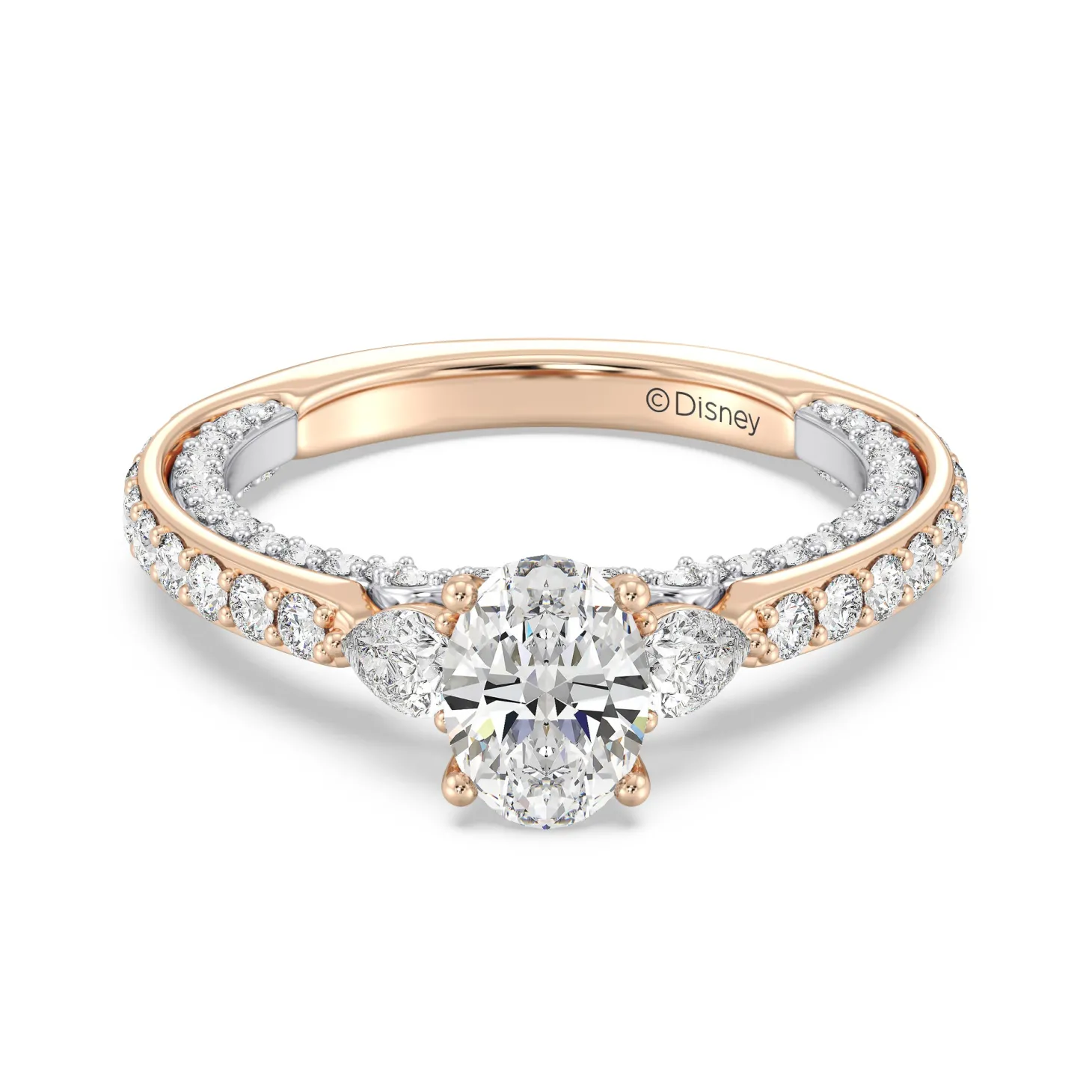 Enchanted Star Lab Grown Diamond 14K Gold Jasmine Three Stone Engagement Ring