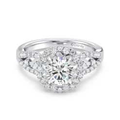Enchanted Star Lab Grown Diamond 14K Gold Majestic Princess Halo Engagement Ring