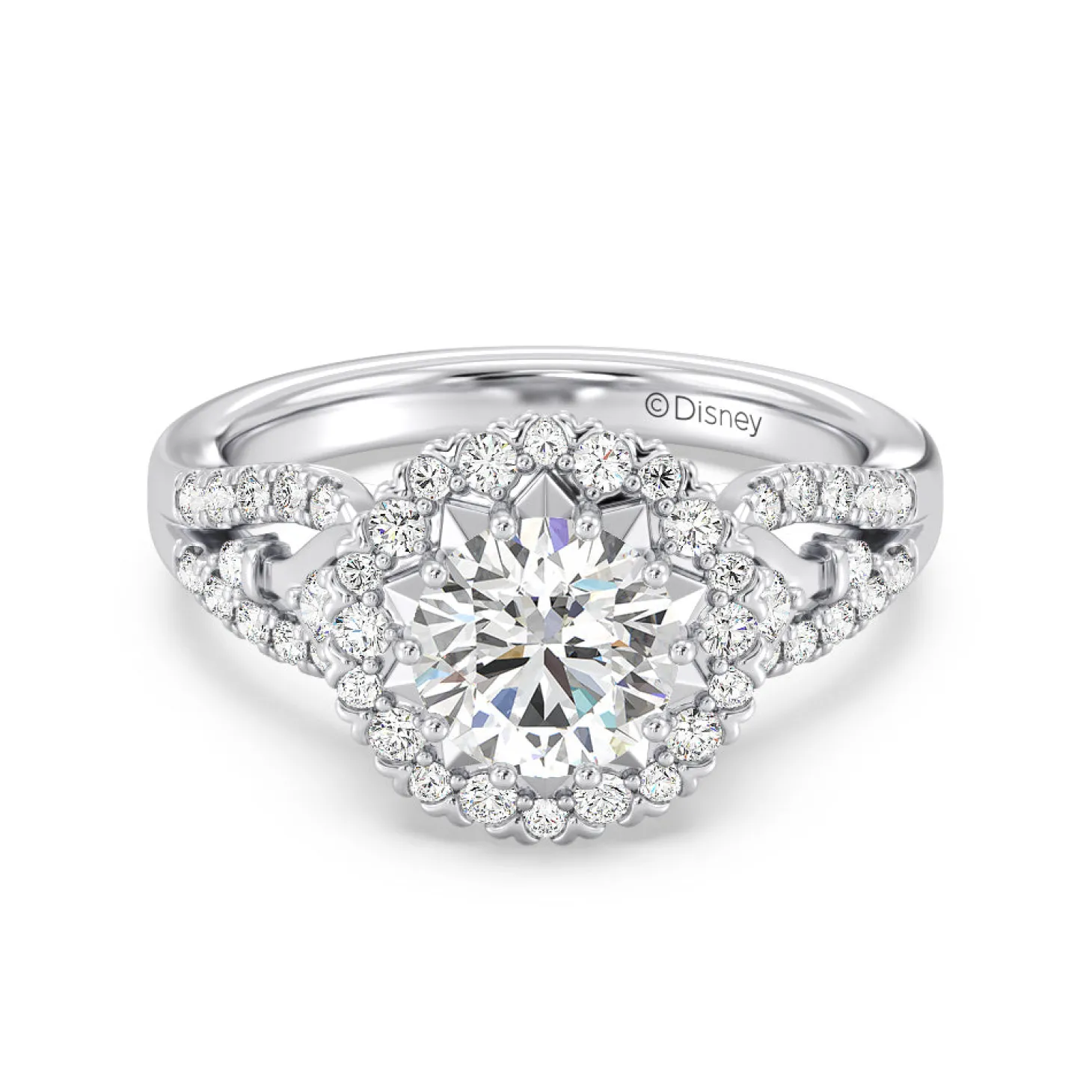 Enchanted Star Lab Grown Diamond 14K Gold Majestic Princess Halo Engagement Ring