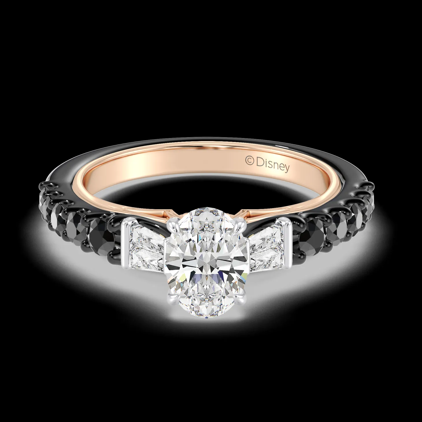 Enchanted Star Lab Grown Diamond 14K Gold Evil Queen Two Tone Engagement Ring