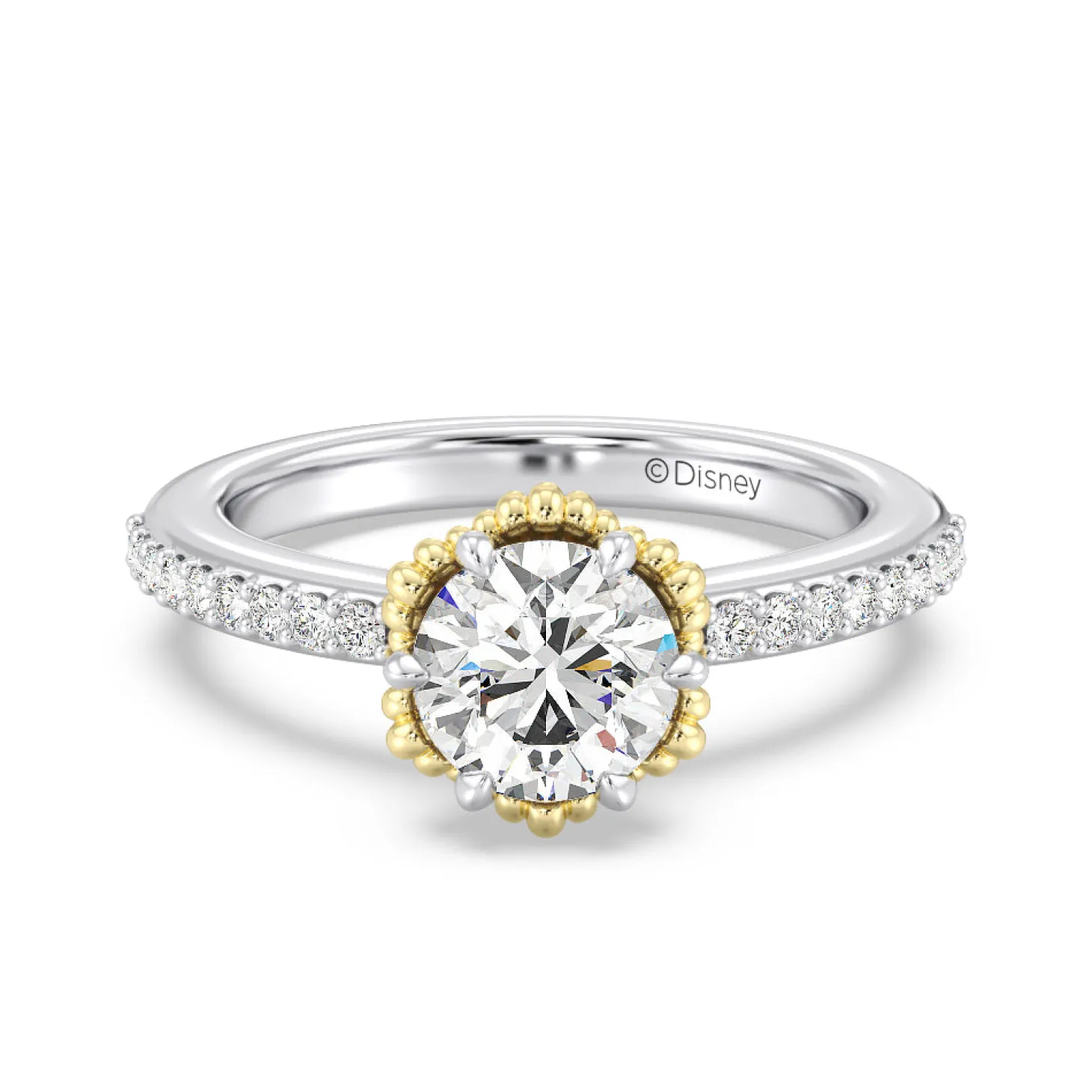 Enchanted Star Lab Grown Diamond 14K Gold Ariel Seashell Basket Engagement Ring