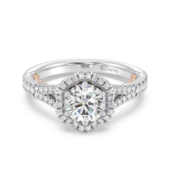 Enchanted Star Lab Grown Diamond 14K Gold Ariel Halo Engagement Ring