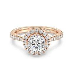 Enchanted Star Lab Grown Diamond 14K Gold Aurora Halo Engagement Ring