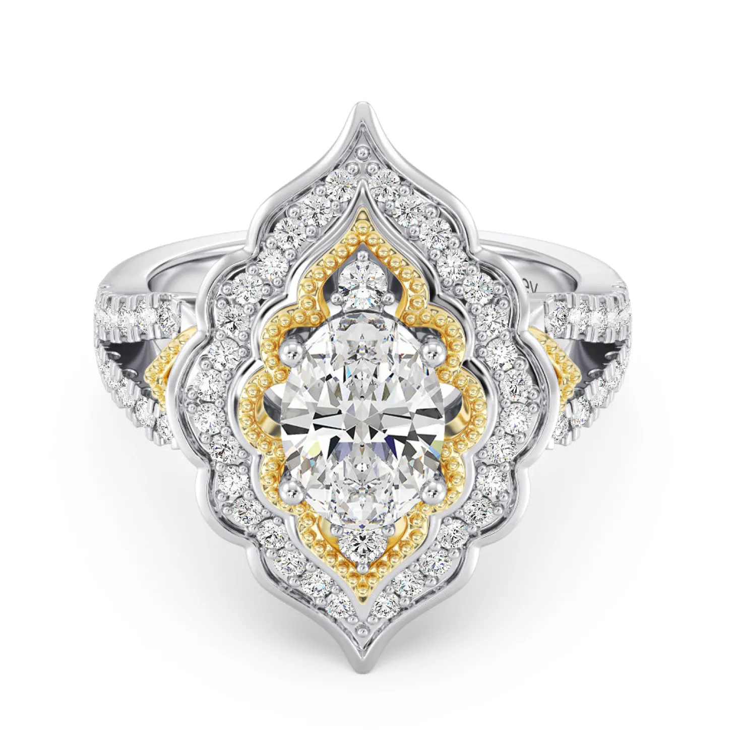 Enchanted Star Lab Grown Diamond Jasmine Arabesque Engagement Ring