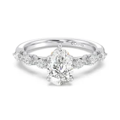 Enchanted Star Lab Grown Diamond 14K Gold Ariel Seashell Engagement Ring