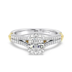 Enchanted Star Lab Grown Diamond 14K Gold Ariel Mermaid Fin Engagement Ring