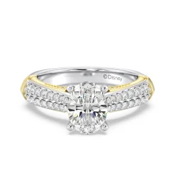 Enchanted Star Lab Grown Diamond 14K Gold Aurora Double Shank Engagement Ring