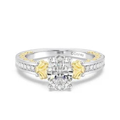 Enchanted Star Lab Grown Diamond 14K Gold Ariel Two-Tone In-Lay Engagement Ring