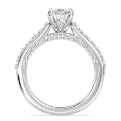 Enchanted Star Lab Grown Diamond 14K Gold Aurora Engagement Ring with Hidden Accent Details